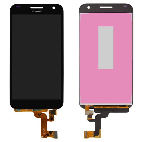 Pantalla LCD puede usarse con Huawei Ascend G7, negro, sin marco