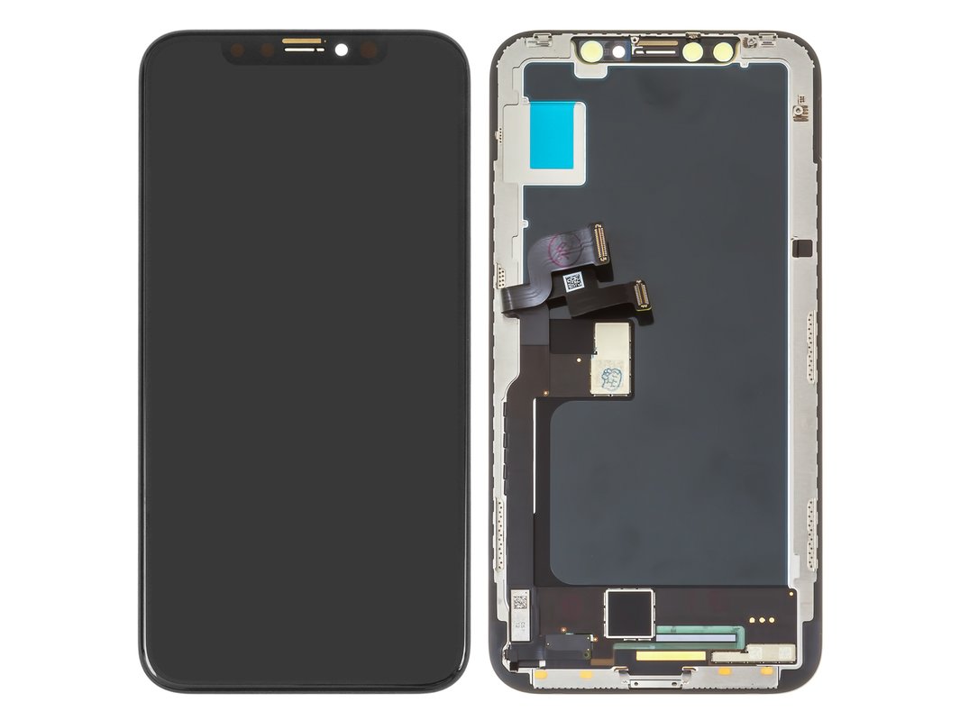 Pantalla LCD puede usarse con Apple iPhone X, negro, con marco, Original  (PRC), PRC, NEW - GsmServer