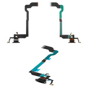 Cable flex puede usarse con iPhone X, del conector de carga, del conector de auriculares, negro, HC