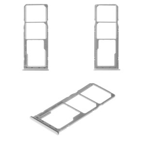 Sujetador de tarjeta SIM puede usarse con Samsung A205 Galaxy A20, A305 Galaxy A30, A505F DS Galaxy A50, blanco, con soporte para MMC