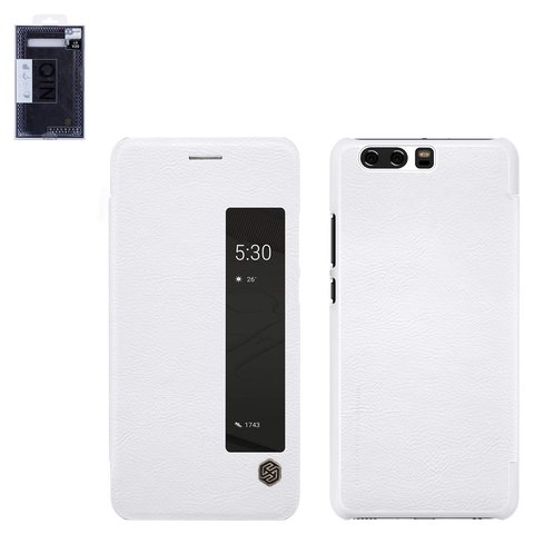 Funda Nillkin Qin leather case puede usarse con Huawei P10 Plus, blanco, libro, plástico, cuero PU, #6902048139626