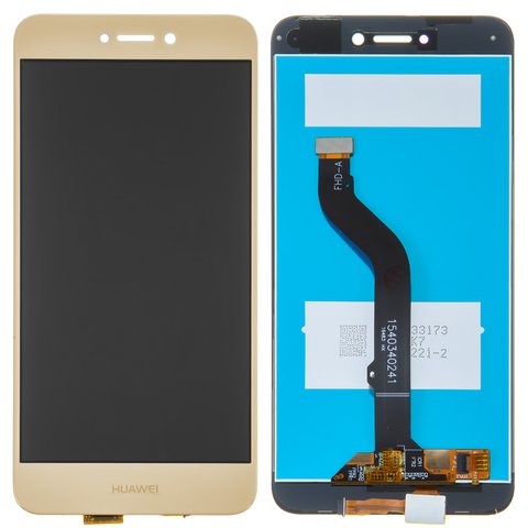 Pantalla LCD puede usarse con Huawei GR3 2017 , Honor 8 Lite, Nova Lite 2016 , P8 Lite 2017 , P9 Lite 2017 , dorado, clase B, Logo Huawei, sin marco, Copy, PRA LA1, PRA LX2, PRA LX1, PRA LX3