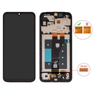 Pantalla LCD puede usarse con Samsung A146P Galaxy A14 5G, negro, con marco, Original PRC , 40 pin