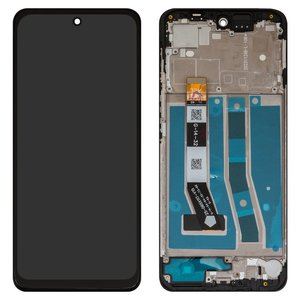 Pantalla LCD puede usarse con Motorola Moto G54, Moto G54 Power, negro, con marco, High Copy, universal