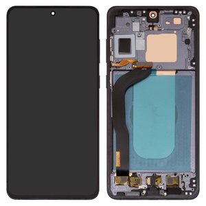 Pantalla LCD puede usarse con Samsung S937 Galaxy S25 Edge, negro, con marco, High Copy, OLED 