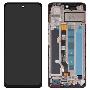 Pantalla LCD puede usarse con Infinix Hot 40 X6836 , negro, con marco, High Copy, FPC6805