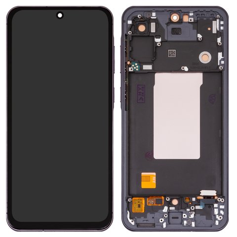 Pantalla LCD puede usarse con Samsung A566 Galaxy A56, negro, con marco, Copy, TFT 
