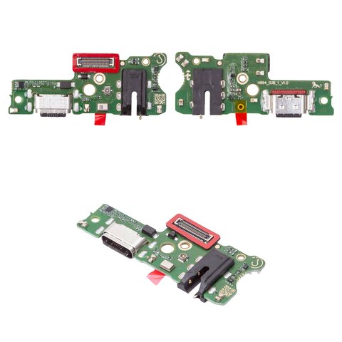 Cable flex puede usarse con Tecno Pova 5 LH7n ; Infinix Note 30 X6833, X6716 , del conector de carga, con componentes, High Copy, placa del cargador