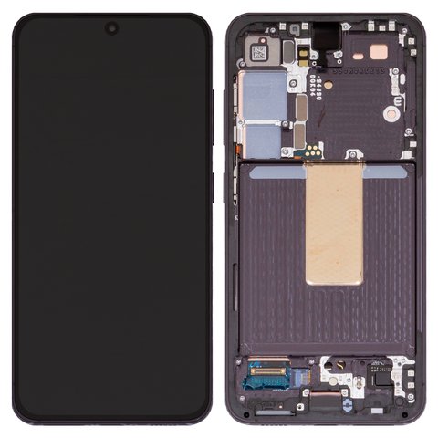 Pantalla LCD puede usarse con Samsung S911 Galaxy S23, negro, con marco, Original PRC 