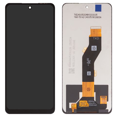 Pantalla LCD puede usarse con Tecno Pop 8, Spark 20 KJ5 , Spark 20C BG7 , Spark Go 2024  BG6 ; Infinix Hot 40i X6528B , Smart 8 X6525 , negro, sin marco, Copy, TXDI660QCEPX