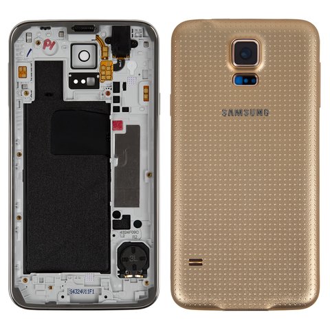 Корпус для Samsung G900H Galaxy S5, золотистий