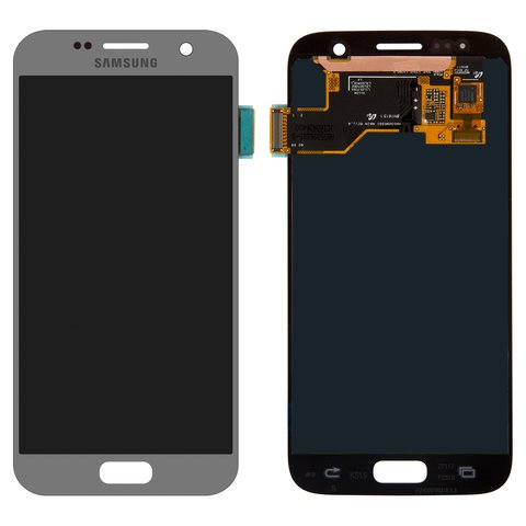 Дисплей для Samsung G930 Galaxy S7, серебристый, без рамки, Original PRC , original glass