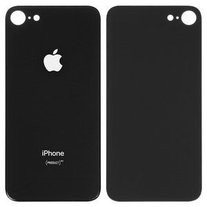 Задня панель корпуса для iPhone 8, чорна, не потрібно знімати скло камери, big hole