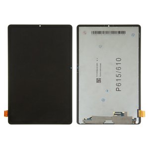 Дисплей для Samsung  P615  Galaxy Tab S6 Lite 10.4" LTE, P610  Galaxy Tab S6 Lite 10.4" Wi Fi, чорний, без рамки, Оригінал переклеєне скло 