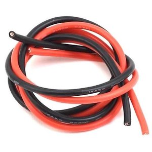Провід в силіконовій ізоляції 14AWG, 2 мм², 1 м, чорний, UL3135