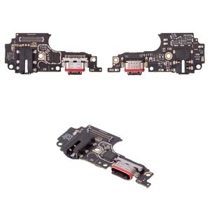 Шлейф для Vivo Y53s, Y72 5G, коннектора наушников, коннектора зарядки, с микрофоном, с компонентами, High Copy, плата зарядки