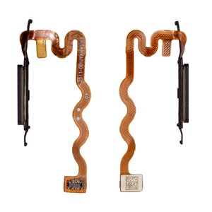 Шлейф для Motorola Moto E14, Moto G15, Moto G24, черный, со сканером отпечатков пальцев Touch ID 