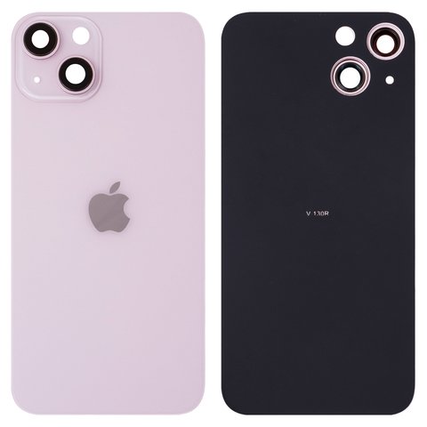 Задняя панель корпуса для iPhone 13, розовая, со стеклом камеры, small hole