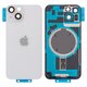 Задняя панель корпуса для iPhone 14, белая, со стеклом камеры, Original (PRC), Starlight, small hole