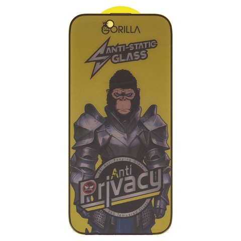 Защитное стекло Gorilla для Apple iPhone Air, совместимо с чехлом, Full Glue, Anti Static, Anti Peeping, черный