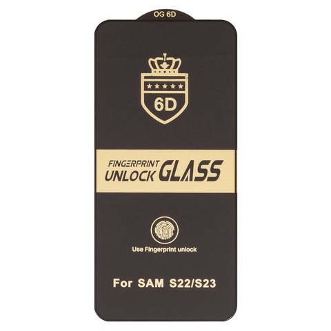 Захисне скло ESD 6D для Samsung S901B Galaxy S22 5G, S911 Galaxy S23, сумісне з чохлом, Full Glue, Anti Static, без упаковки , чорний