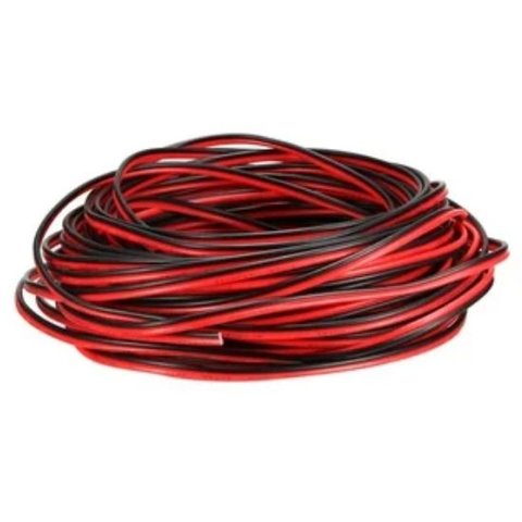 Провод двойной в силиконовой изоляции 28AWG, 0,08 мм², 1 м, черный, красный