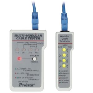 ProsKit 3PK-NT005N Тестер компьютерного и телефонного сетевого кабеля с тон-генератором ProsKit 3PK-NT005N Тестер компьютерного и телефонного сетевого кабеля с тон-генератором