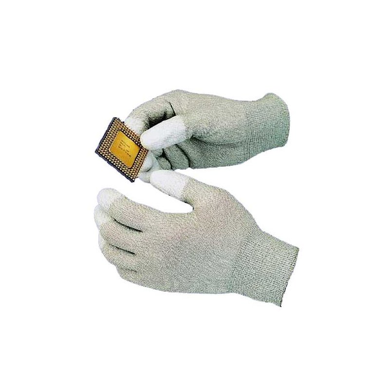 Антистатичні рукавиці з поліуретанним покриттям на кінчиках пальців Goot WG-4M Зображення 1